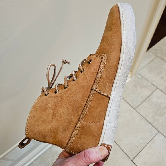 Blackstone Men's "DM-51" Leather/Nubuck High Top Sneakers, Tan, Sz 12 (EU 46) - Picture 12 of 16